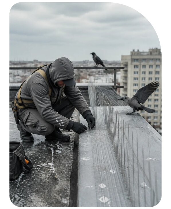Защита от ворон под ключ в Грозном по цене от 5131 р. | Сенат-Грз